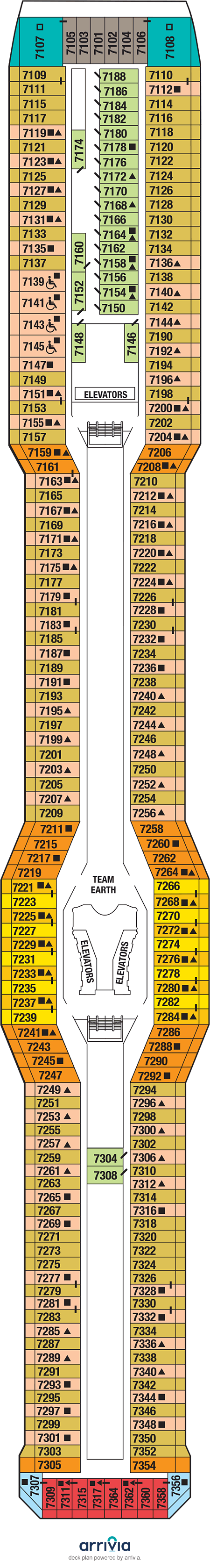 Celebrity Eclipse - Category 2B - Cabin # 7344