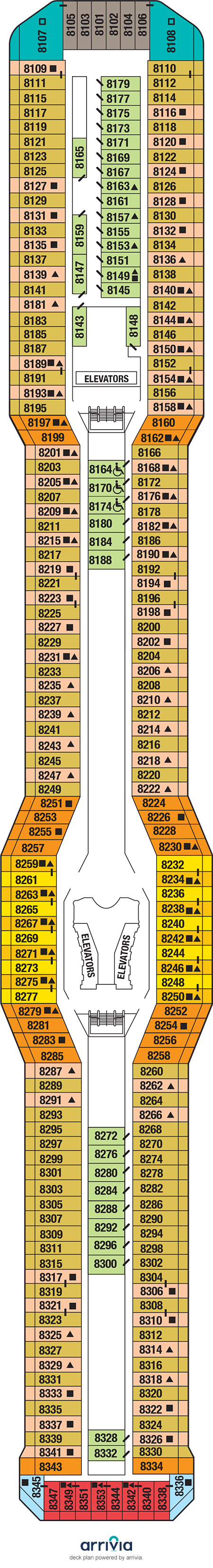 Celebrity Eclipse - Category 1B - Cabin # 8241