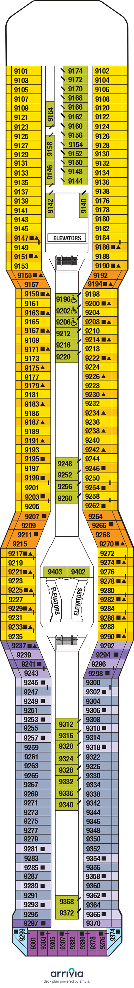 Celebrity Eclipse - Category 1B - Cabin # 9176