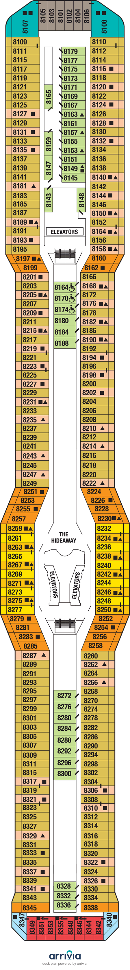 Celebrity Silhouette - Category 1C - Cabin # 8305