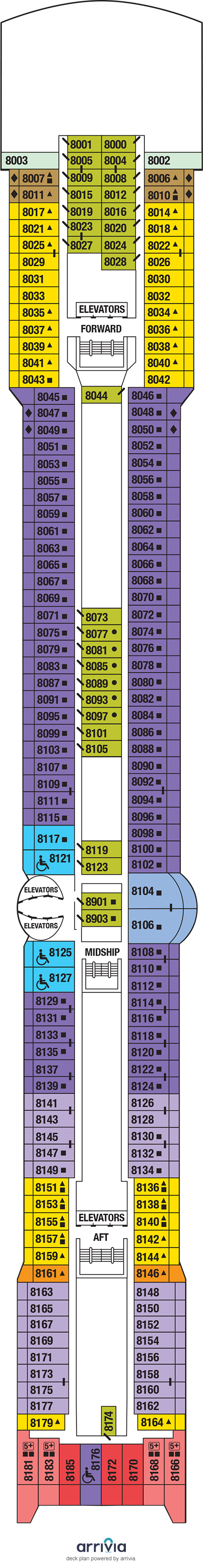 Celebrity Millennium - Category C3 - Cabin # 8162