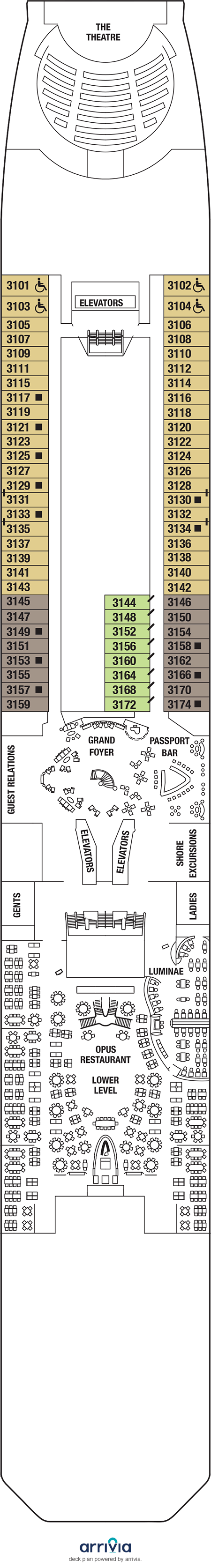 Celebrity Reflection - Category 08 - Cabin # 3132