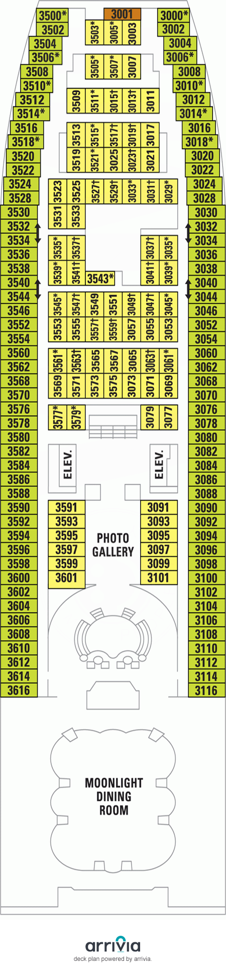 Majesty of the Seas Deck Plans | Deck 3 | What's on Deck 3 on Majesty