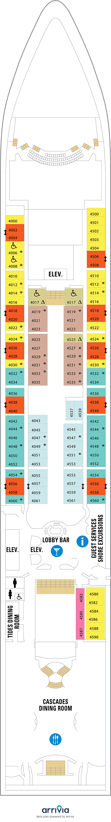 Radiance of the Seas - Category 3V - Cabin # 4519
