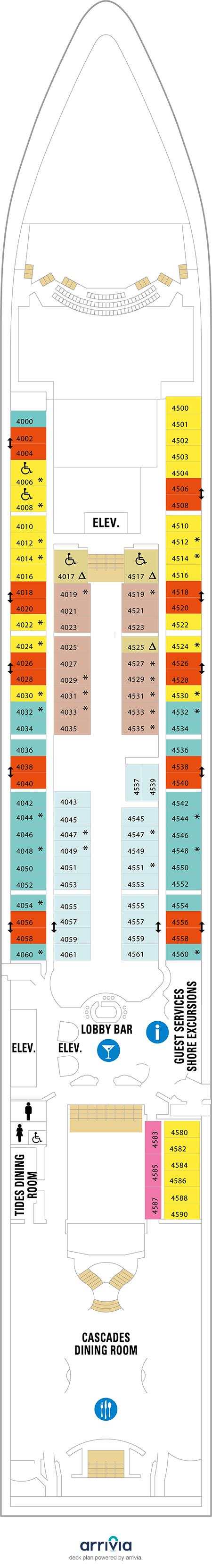 Radiance of the Seas - Category 2P - Cabin # 4501