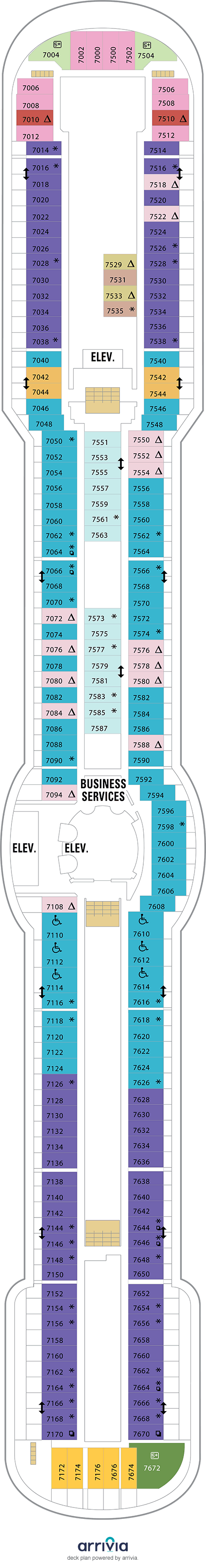 Radiance of the Seas - Category 2H - Cabin # 7542