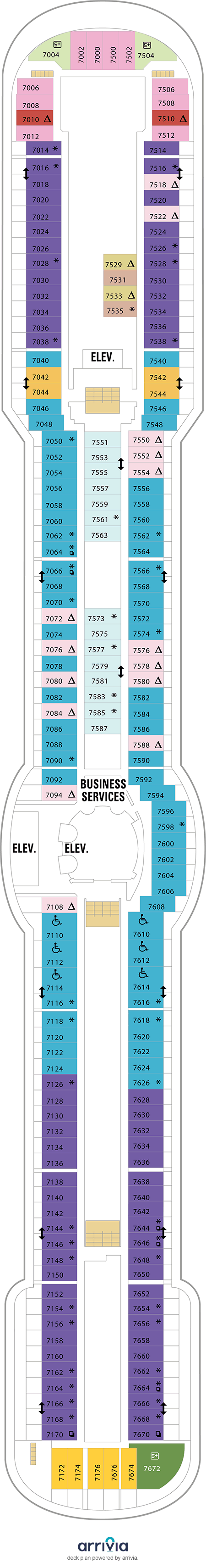 Radiance of the Seas - Category 4H - Cabin # 7130