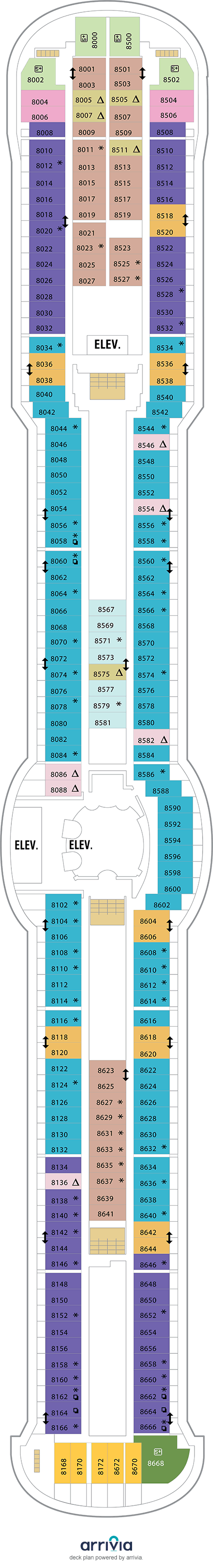 Radiance of the Seas - Category 1H - Cabin # 8612