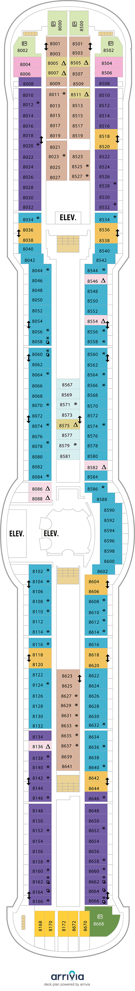 Radiance of the Seas - Category 1H - Cabin # 8660