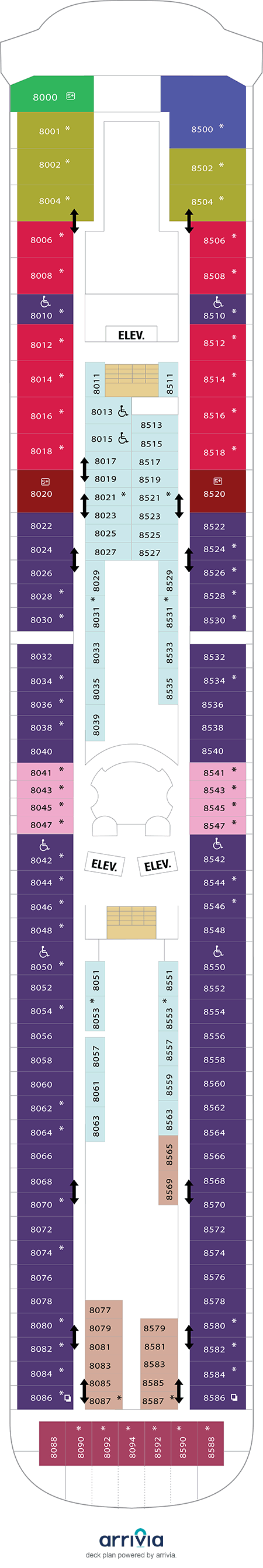 Vision of the Seas - Category 2V - Cabin # 8029