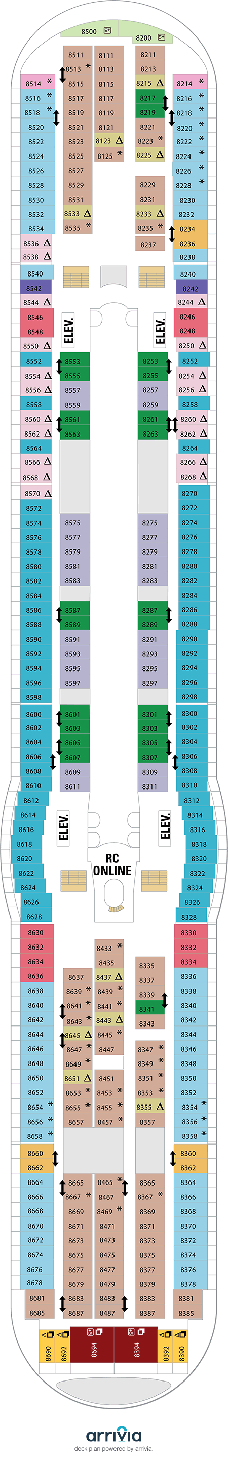Explorer of the Seas - Category 2D - Cabin # 8576