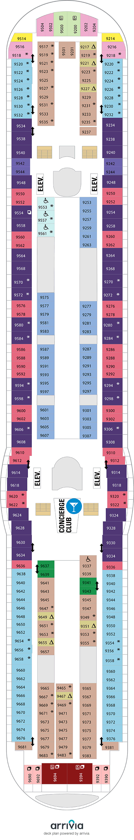 Explorer of the Seas - Category 4V - Cabin # 9643