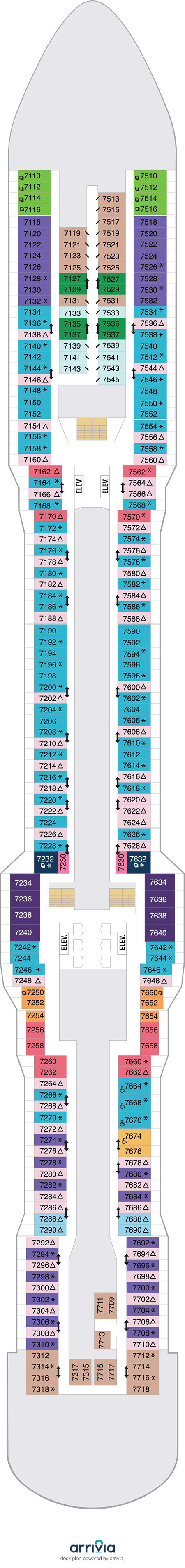 Spectrum of the Seas - Category 2D - Cabin # 7312