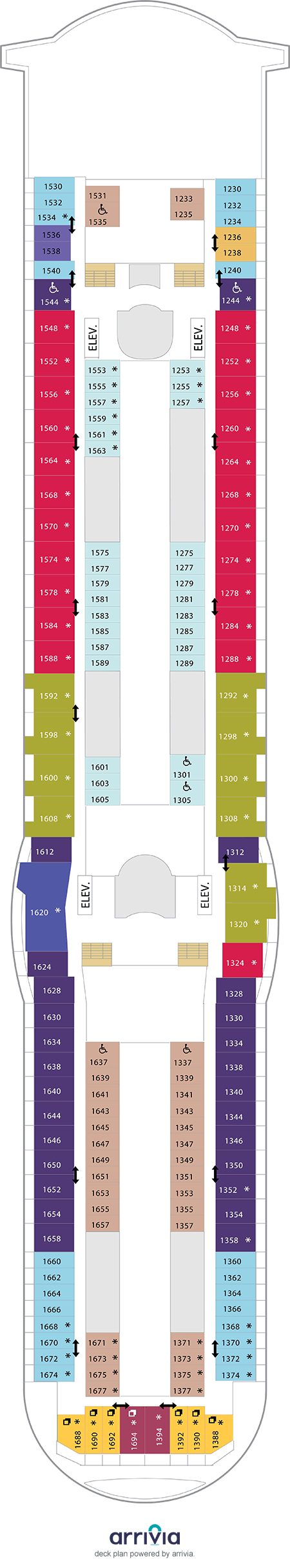Adventure of the Seas - Category 3V - Cabin # 1675