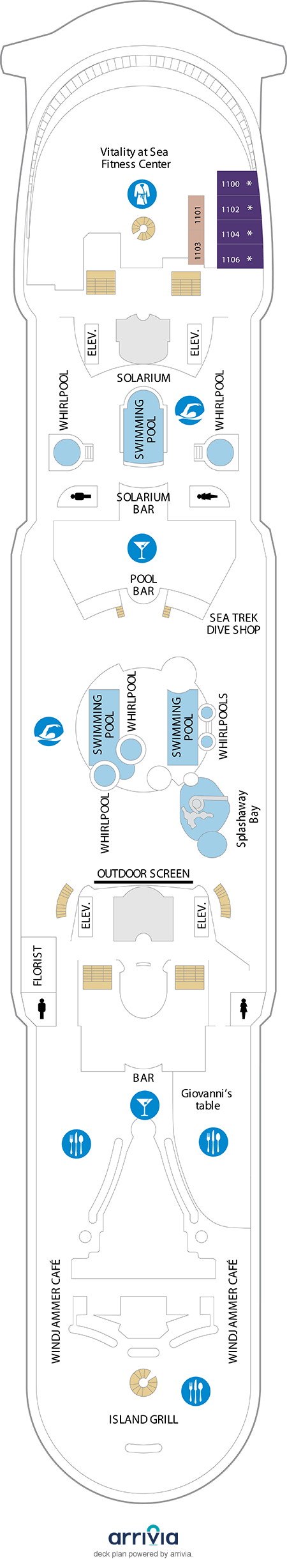 Adventure of the Seas Deck Plans