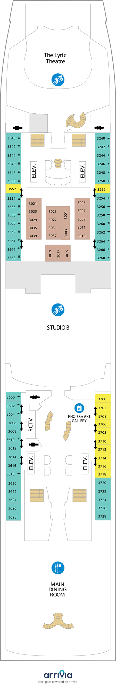 Adventure of the Seas Deck Plans