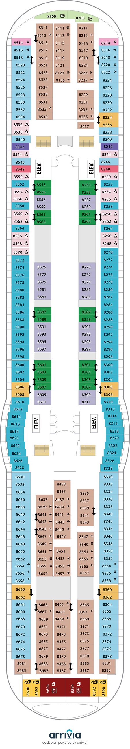 Adventure of the Seas - Category 1M - Cabin # 8514
