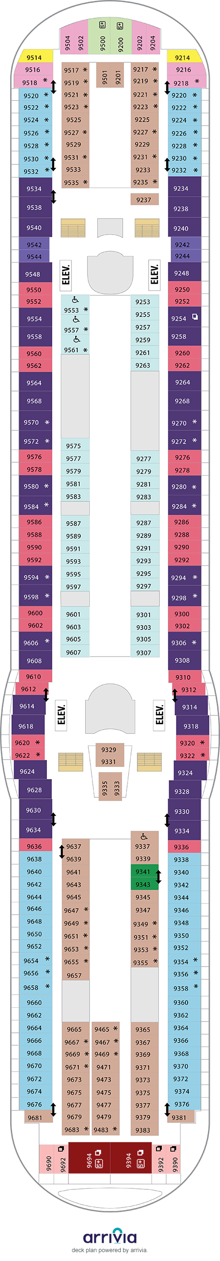 Adventure of the Seas - Category 3V - Cabin # 9465