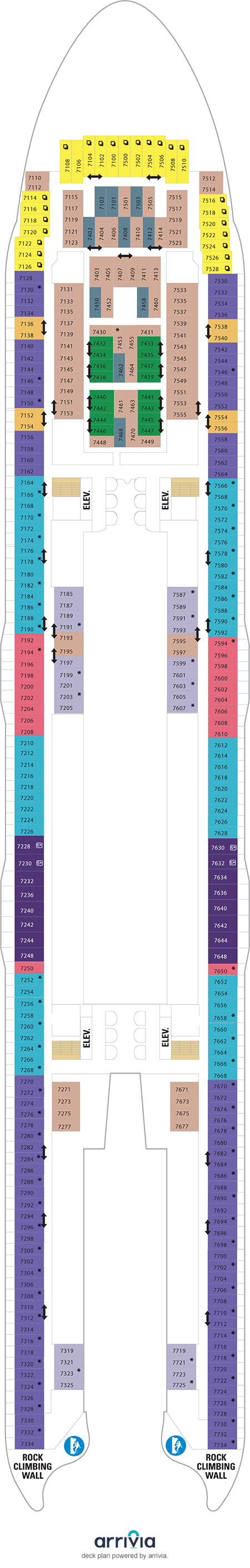 Wonder of the Seas - Category 4V - Cabin # 7455