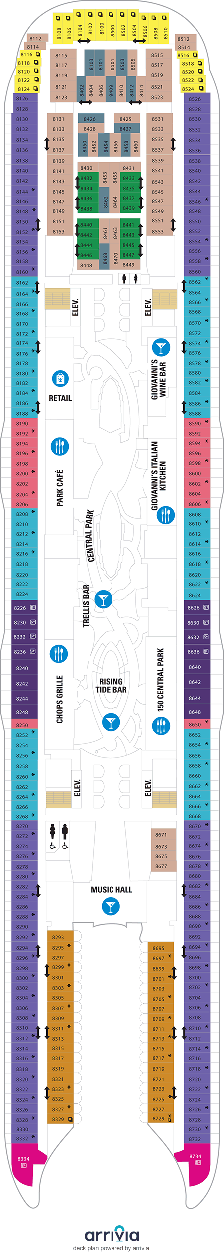 Wonder of the Seas - Category 4V - Cabin # 8553