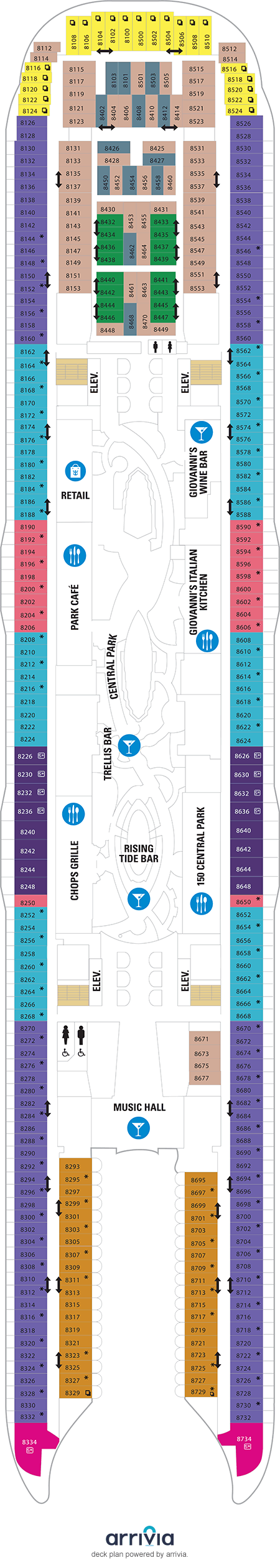 Wonder of the Seas - Category 1D - Cabin # 8614
