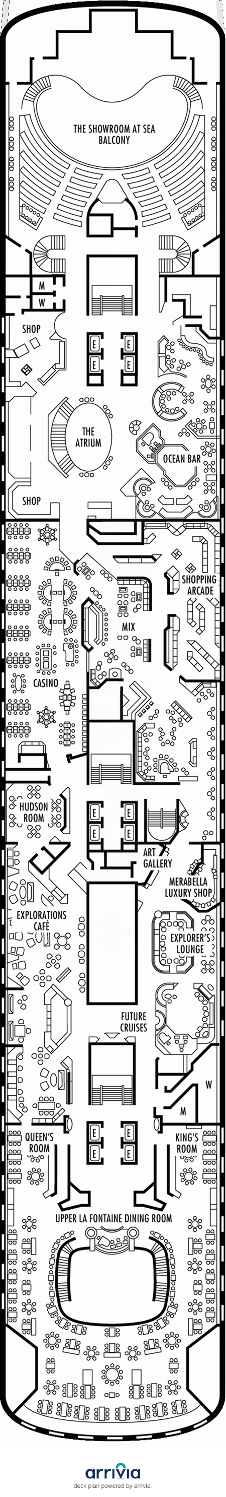 Rotterdam Deck Plans | Upper Promenade | What's on Upper Promenade on Rotterdam | iCruise.com