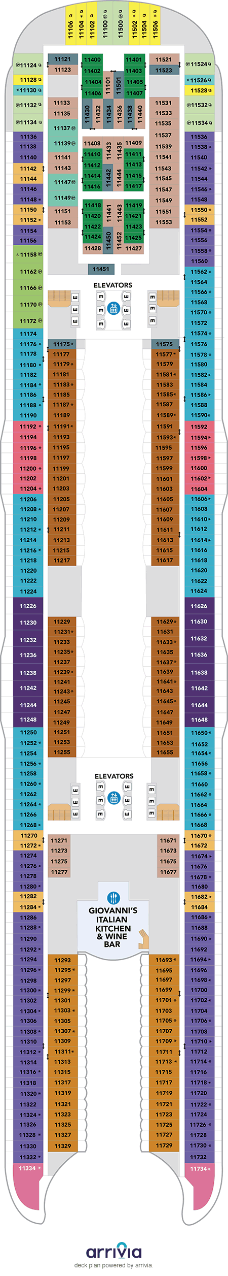 Utopia of the Seas - Category 3D - Cabin # 11286