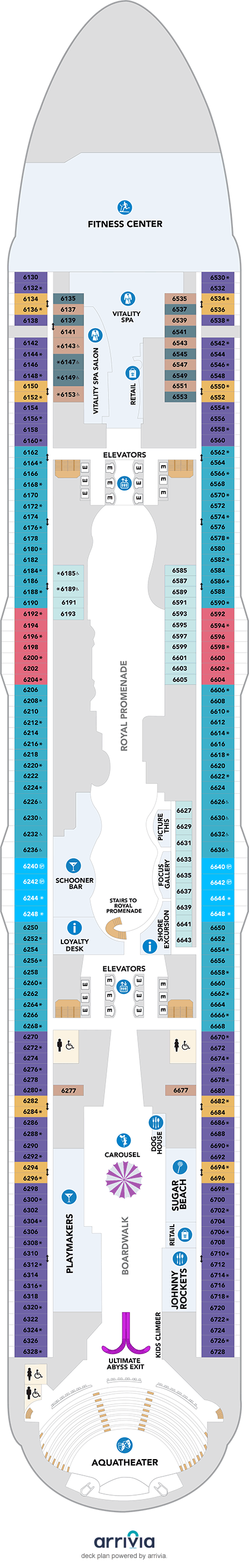 Utopia of the Seas - Category 2C - Cabin # 6196