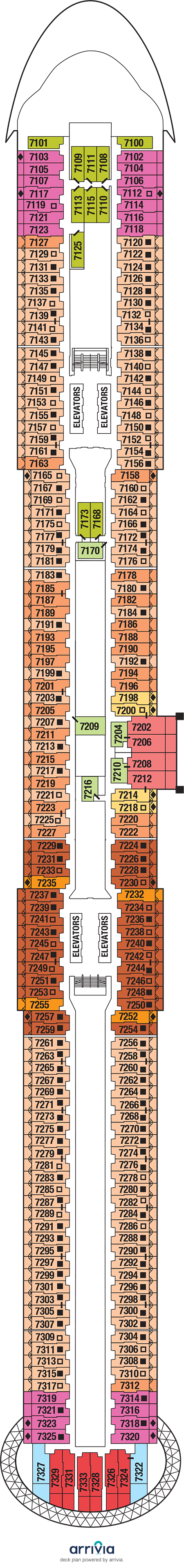 Celebrity Xcel - Category E2 - Cabin # 7313