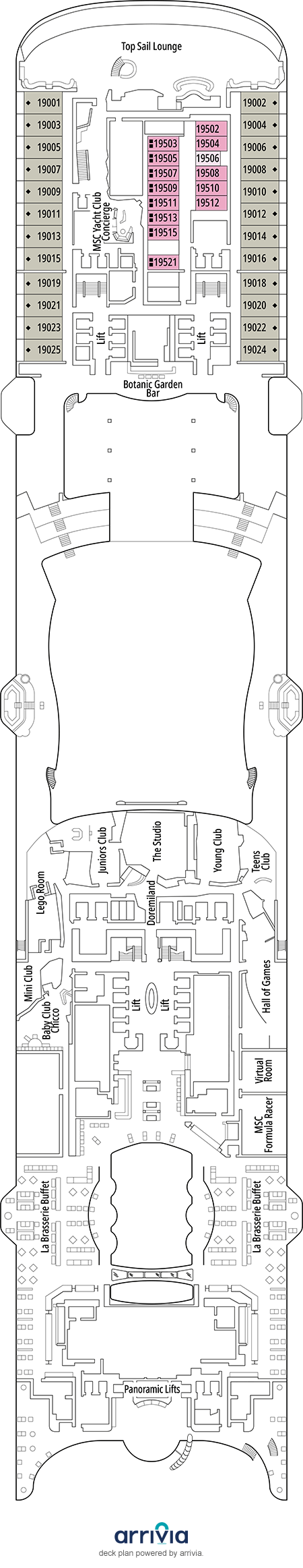 MSC World Asia Deck Plans
