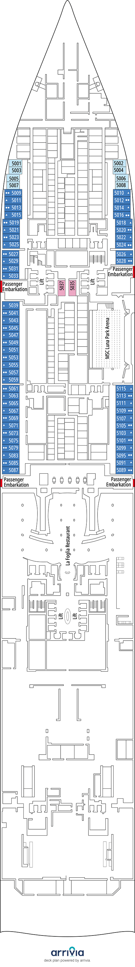 MSC World Asia Deck Plans