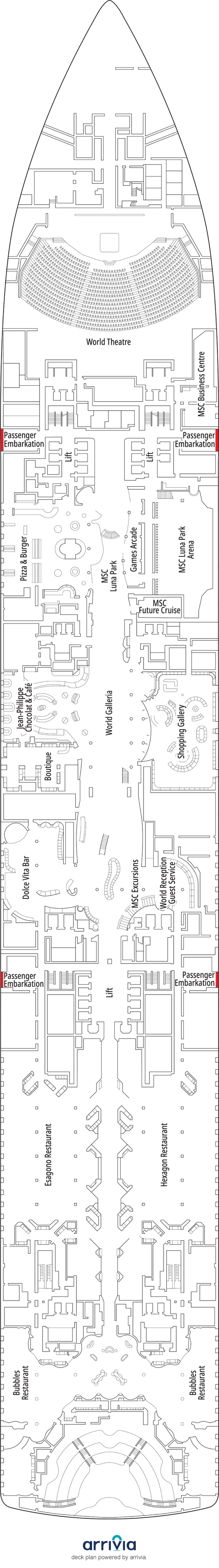 MSC World Asia Deck Plans