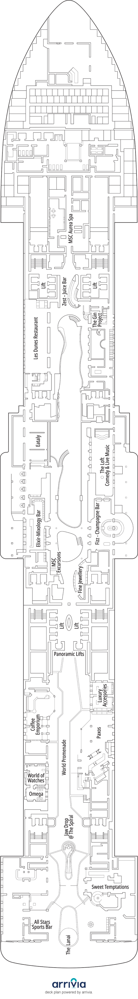 MSC World Asia Deck Plans