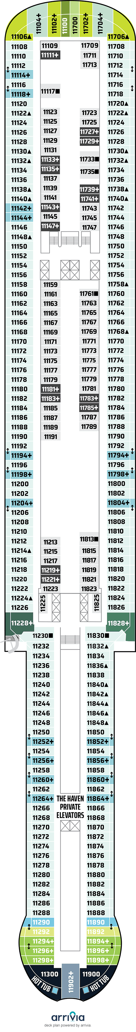 Norwegian Aura Deck Plans