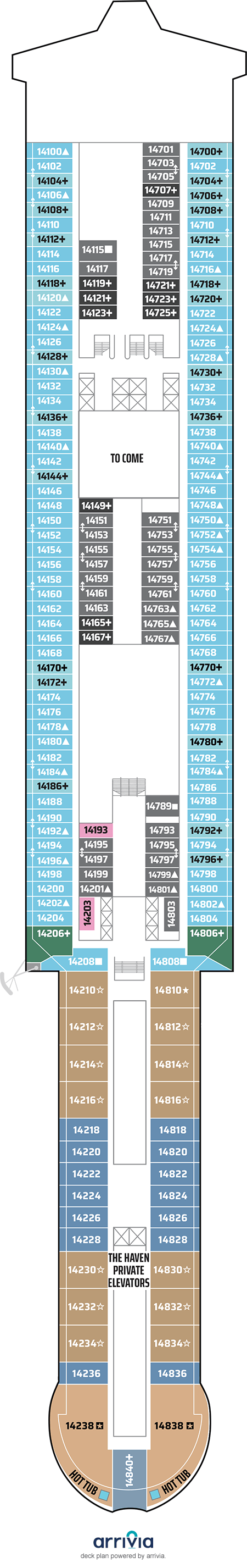 Norwegian Aura Deck Plans