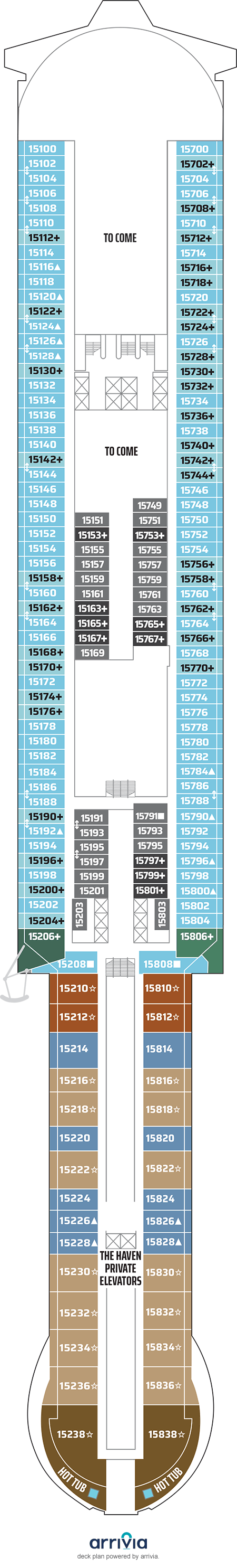 Norwegian Aura Deck Plans