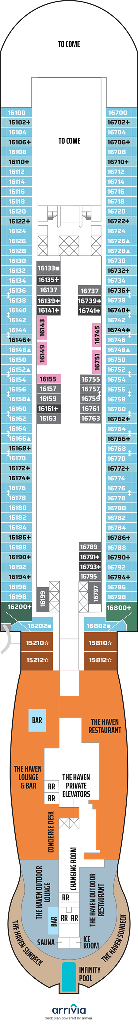 Norwegian Aura Deck Plans