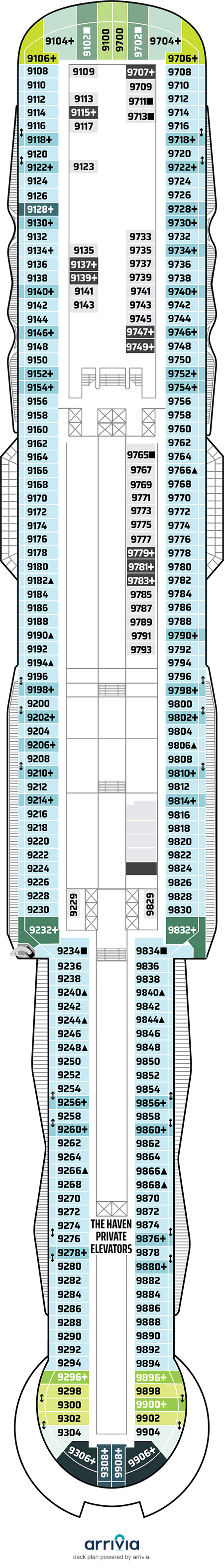 Norwegian Aura Deck Plans