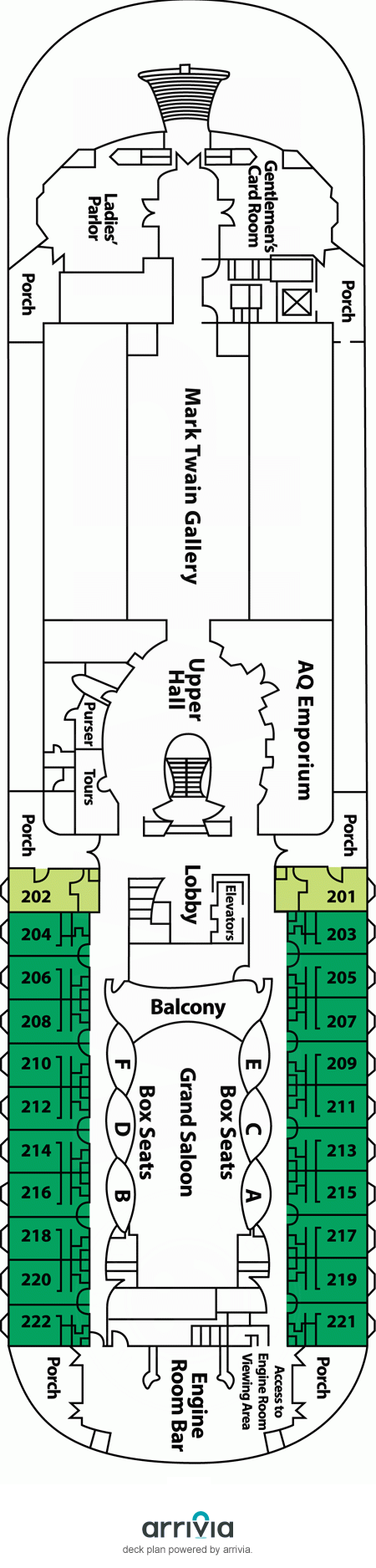 American Queen Deck Plans