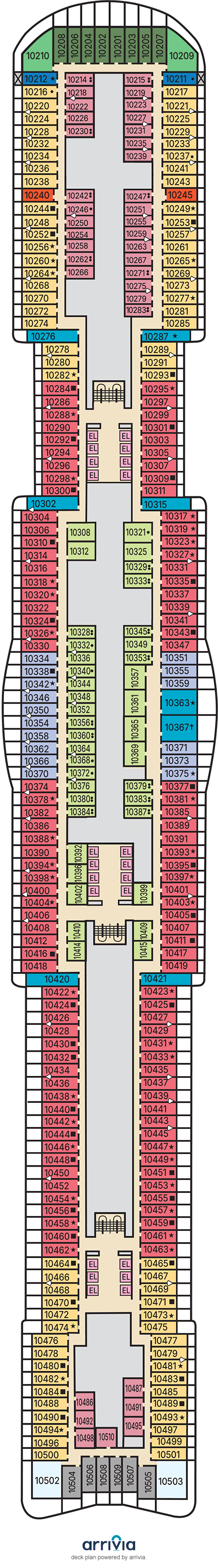Carnival Tropicale - Category 8B - Cabin # 10232