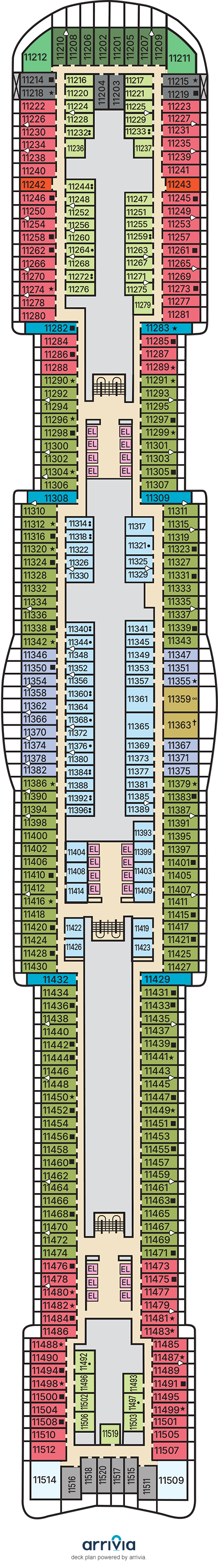 Carnival Tropicale - Category 4F - Cabin # 11403