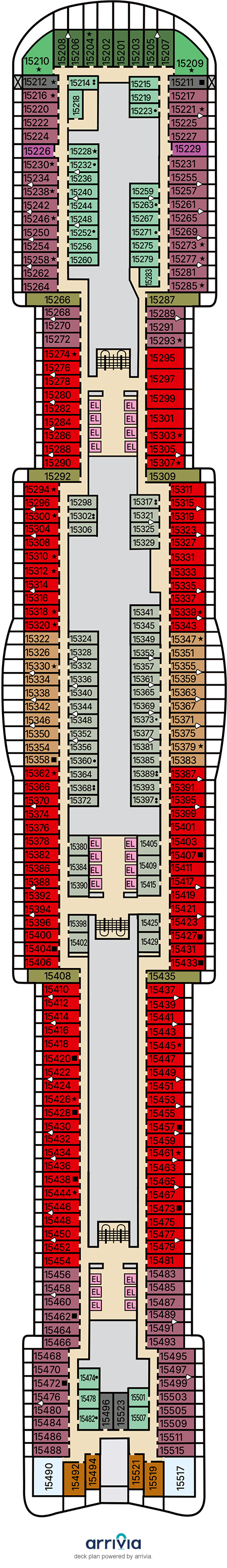 Carnival Tropicale - Category 8L - Cabin # 15207
