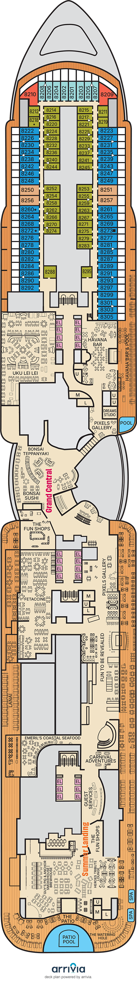 Carnival Tropicale - Category HS - Cabin # 8251