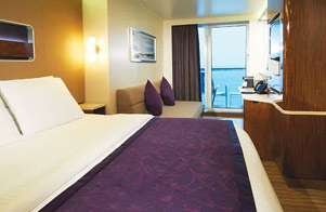 Aft-Facing Club Balcony Suite