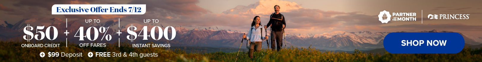 Princess Partner of the Month Alaska Cruise Deals