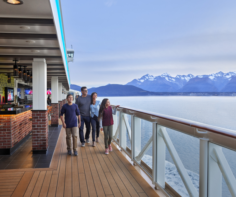 family onboard a Norwegian cruise ship